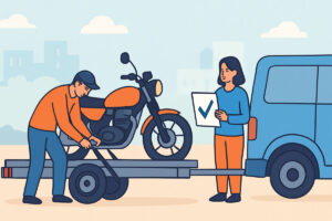 Moottoripyörän kuljetus trailerilla – kiinnitys ja luvat